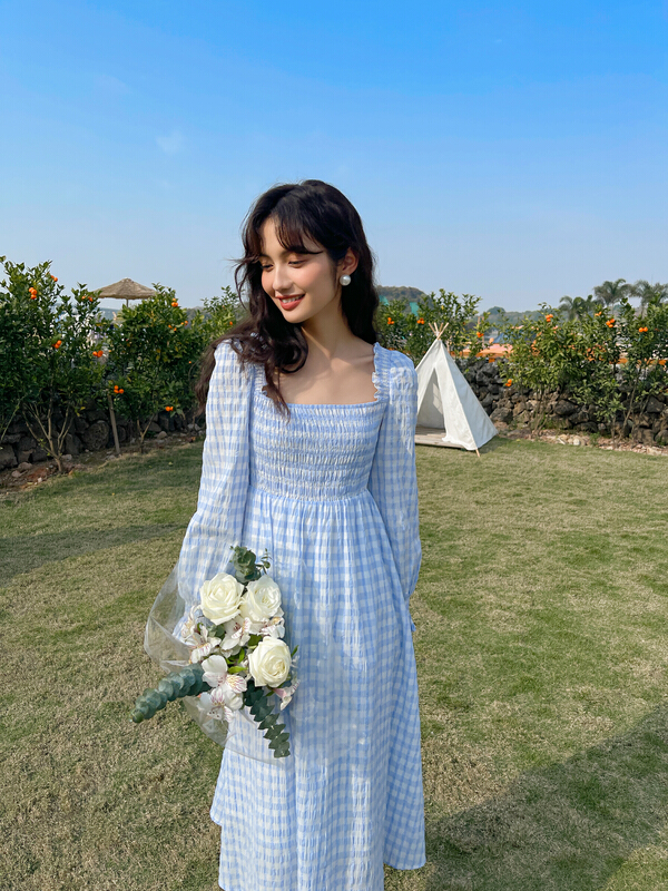 New in early summer! [es modish] retro style Zixian thin dress ops550a# XYJ