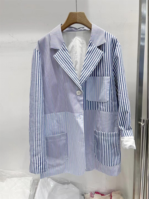 New year in early spring! [td] fashion design striped suit c005380# XJ