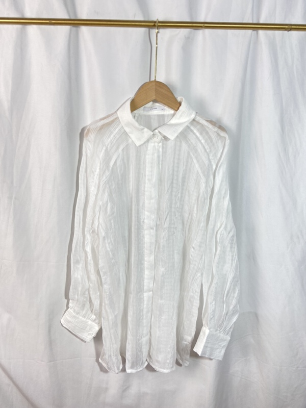 New in early summer! [Yi show shop] basic Chiffon loose aging shirt 975# Cl