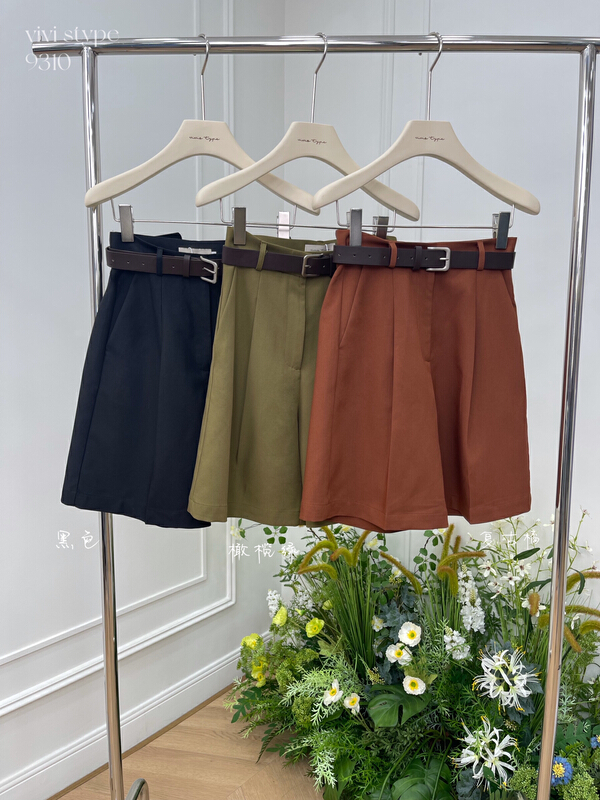 [vistype] Korean style commuter pants versatile slim casual pants (with belt) ys1-9310# hjy