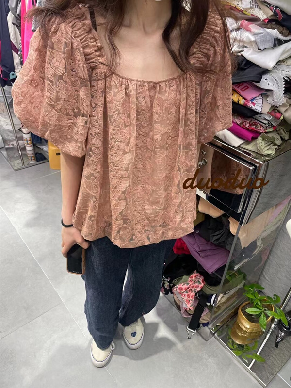 [Duo Duo] temperament lace small minority shirt ys2-915# LSL