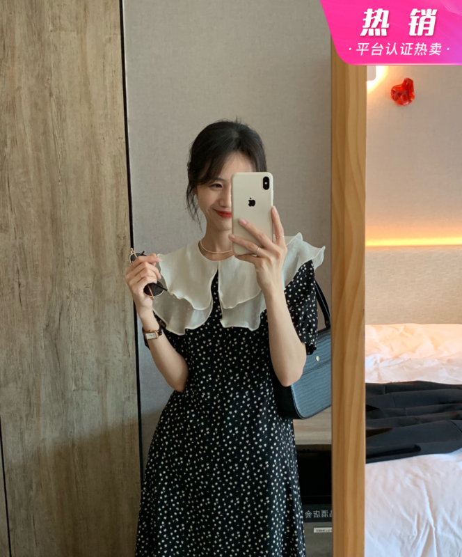New in early summer! [y.jia Yijia] double layer Chiffon baby collar floral dress (only dresses) ys1-8917# PCZ