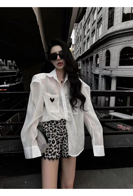 [millet +] love fashion loose and slightly transparent shirt 1010# WPL