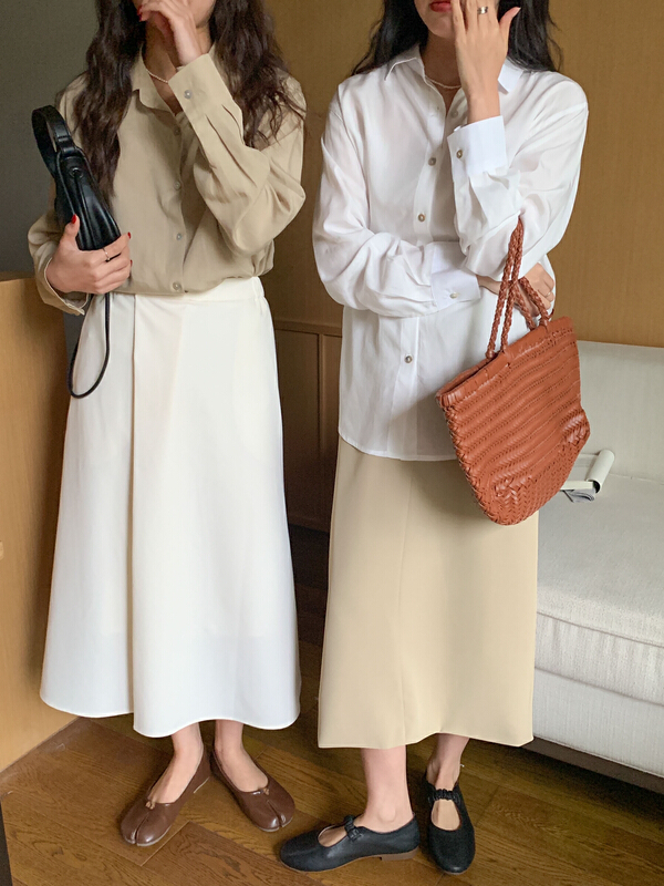 goods in stock! New year in early spring! [Tn] Korean simple and versatile skirt wq5032# cqw