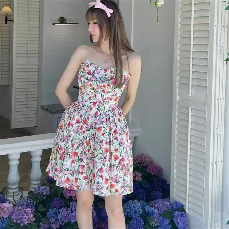 [mu Linsen] Raglan floral dress m950# JJ