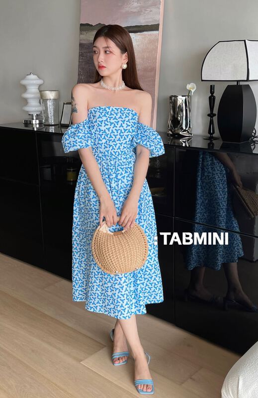 [tabmini] French style one shoulder floral dress x19548-g# WPL
