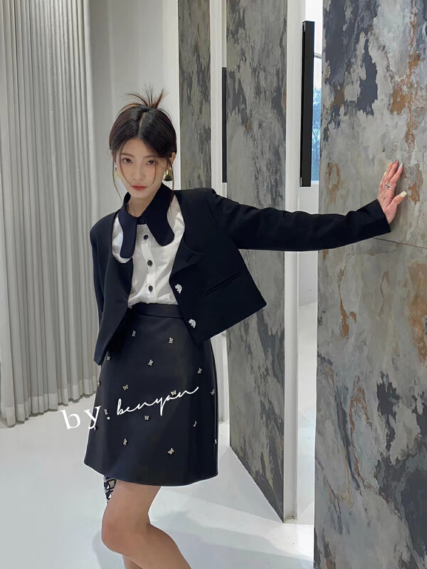 New year in early spring! [benyan] Korean single breasted color matching shirt 7606# zxx