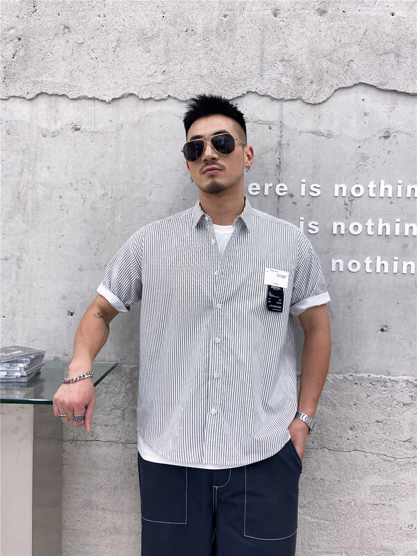 [Binli] Korean stripe versatile shirt l078# ZZL