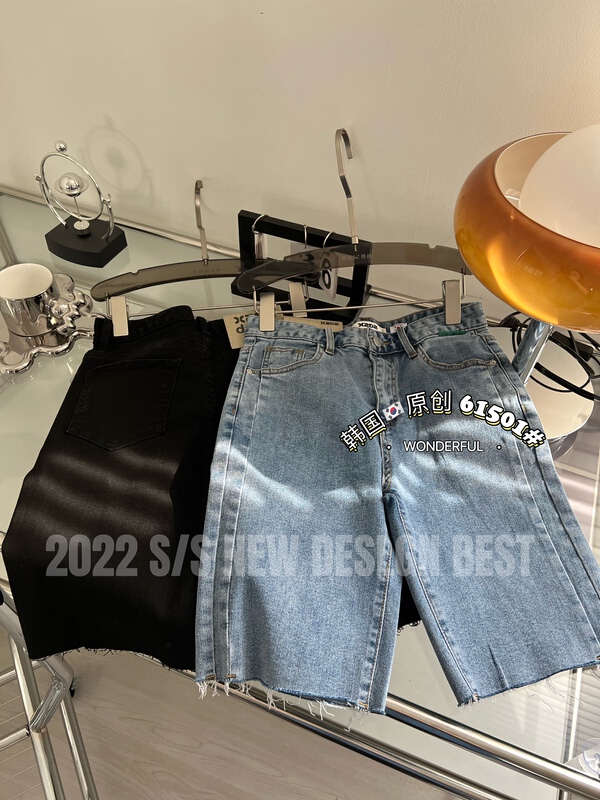 New in early summer! [Korean original] Korean version of versatile fashion skinny denim shorts 61501# L