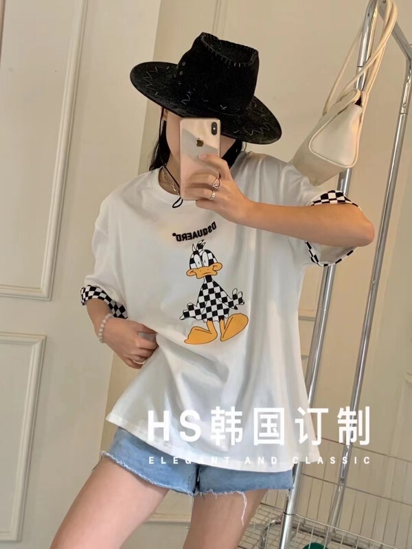 初夏上新!【HS韓國定製】休閒圓領唐老鴨短袖T恤  85177#  HJY