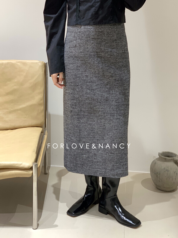 New year in early spring! [FN] high waist A-line plaid skirt (including 70% wool) 95220a# cqw