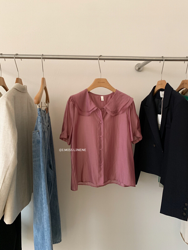 [Imiss] Korean style gentle short sleeved shirt cx10070# LSW