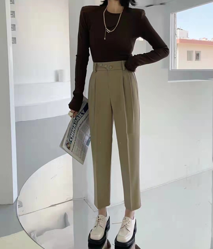 New year in early spring! [chenru] Korean Harun simple and versatile trousers 2919# hjy