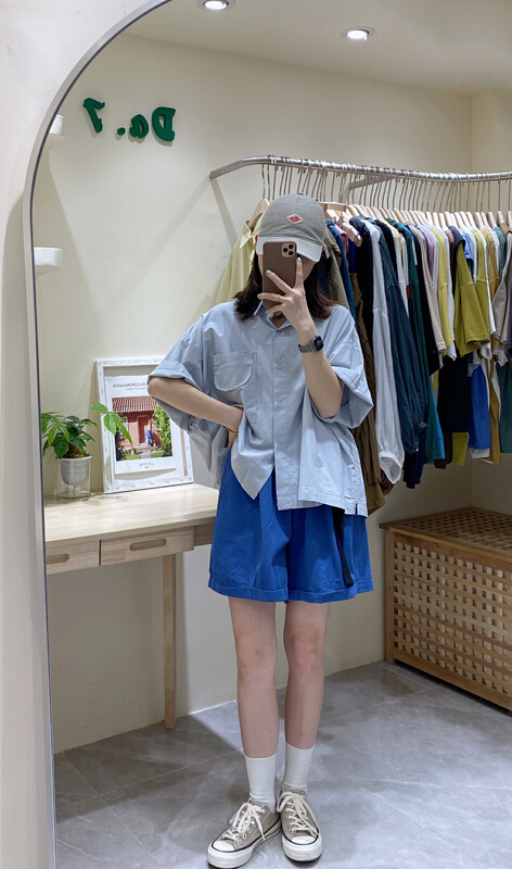 New in early summer! [da. 7] fashionable, simple and versatile single breasted shirt (shirts only) 2558-1# LSL