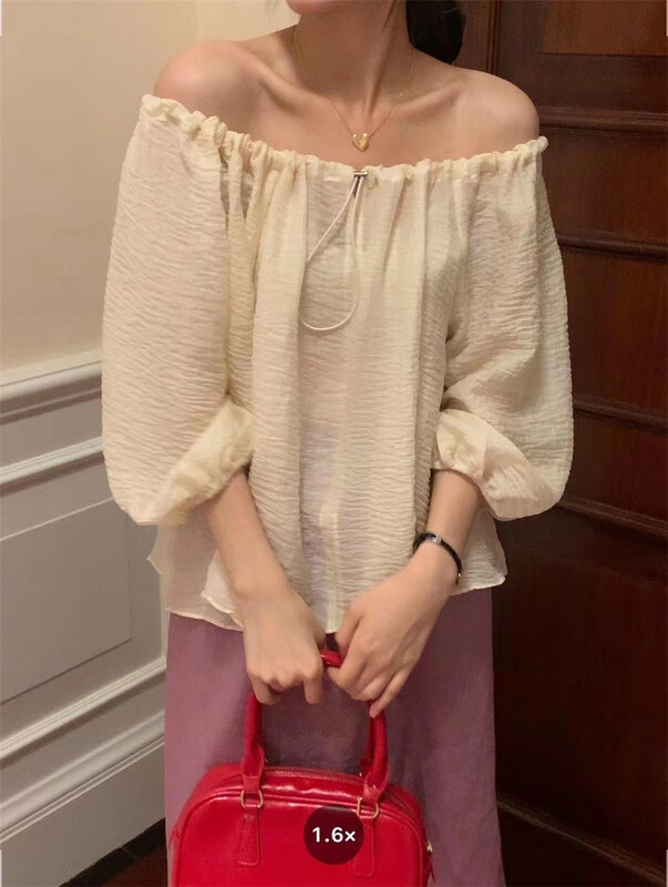 [ouur] Korean soft design one shoulder shirt u5993# XJ