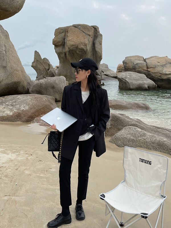 [Sue studio] high waist tight and slim nine point casual pants 99951# ZSY