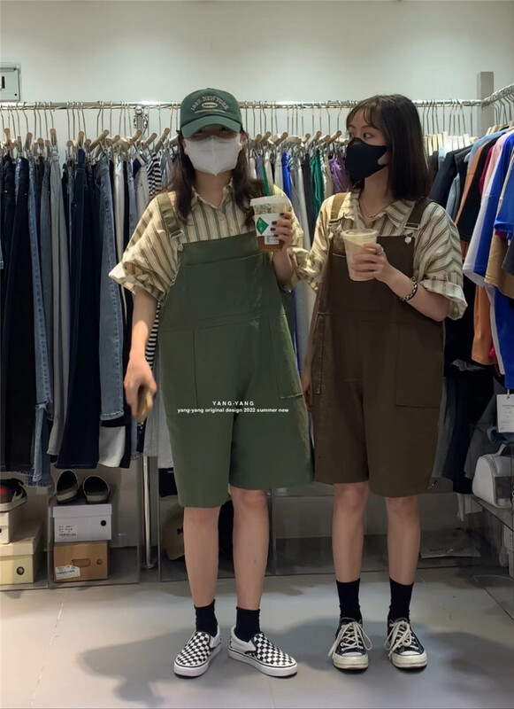 [Yang-Yang] Korean striped loose middle sleeve shirt (only shirts) c3026# CLS