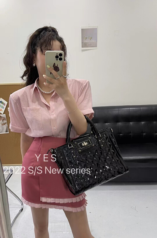 [yes] niche design short sleeved shirt + French elegant skirt set 7039-1# ozq