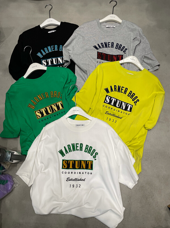 New in early summer! [trust me] embroidered letters round neck short sleeve T-shirt 67730# ozq
