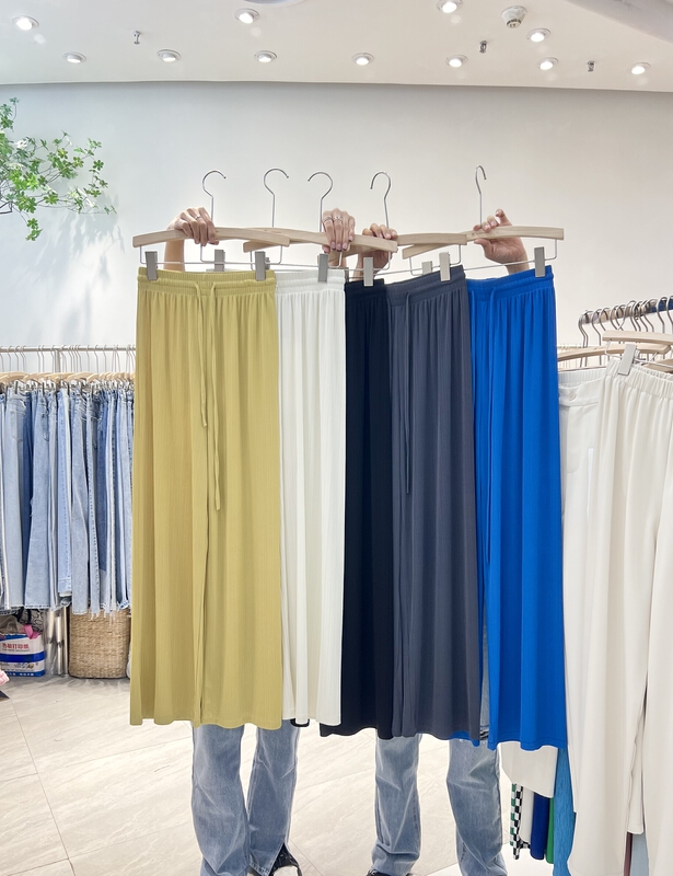New in early summer! [iris iriisy] Elastic Waist Wide Leg fashion casual pants 302# LSL