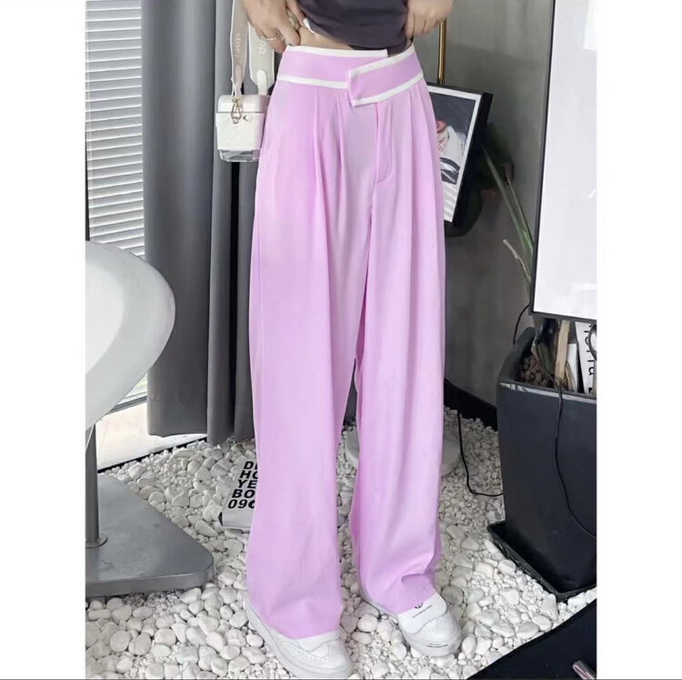 [c.x Chuxin] temperament color matching Velcro casual pants k820# WTT