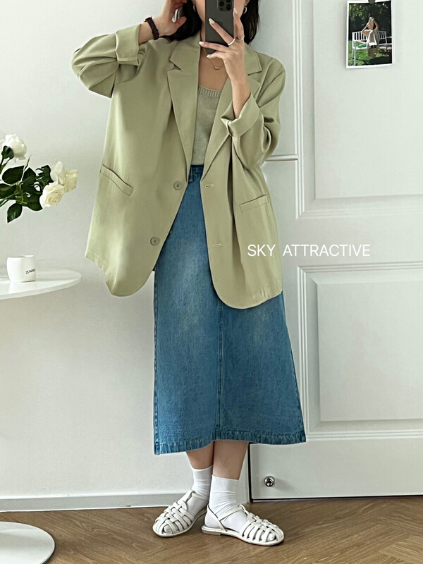 New year in early spring! [sky] loose and versatile minimalist suit 9605# HBx