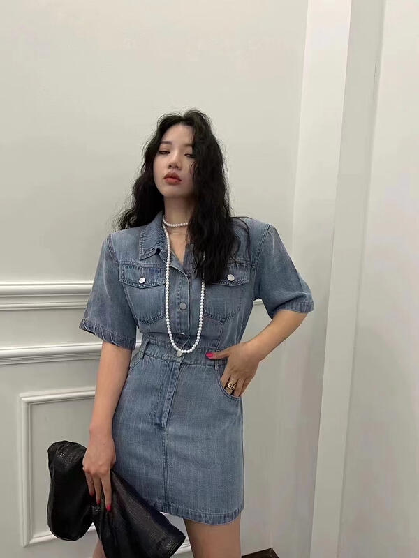 [c.h.z] fashionable foreign style and versatile simple dress 90766# WTT