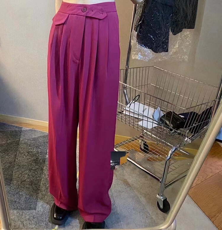 New in early summer! [Yan Zhen] Korean pure color pleated casual pants 55116# PCZ