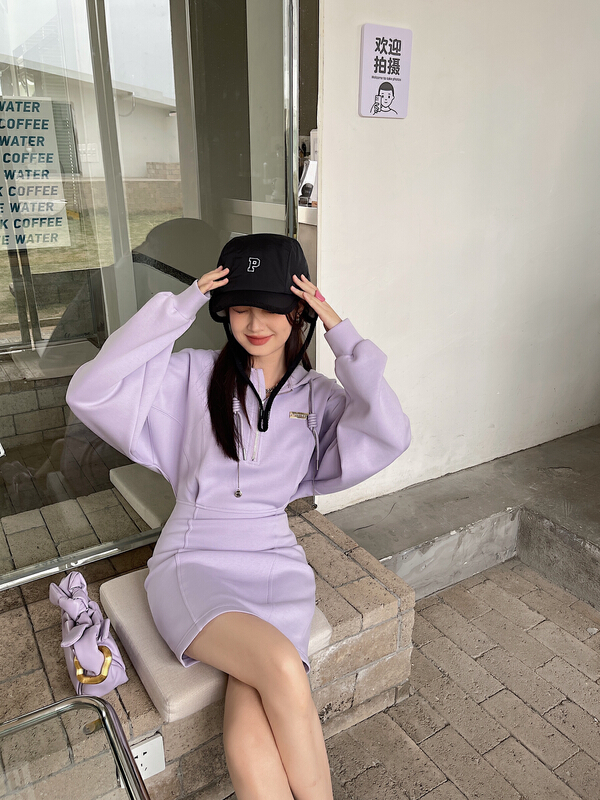 goods in stock! New year in early spring! [DS] Korean style Hooded Dress 51775# XYJ