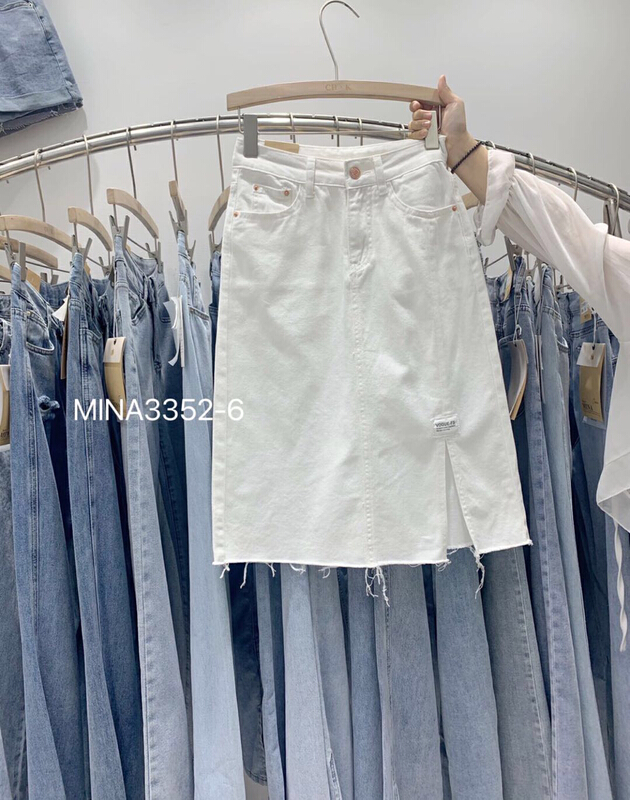 [Mina] Korean simple slim skirt 3352-8# LSW
