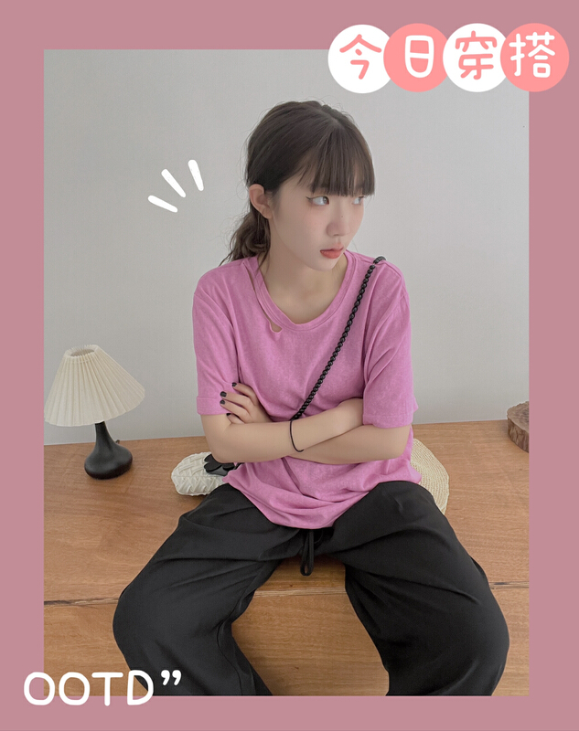 [two percent] linen clean version versatile short sleeve T-shirt 1022# LSL