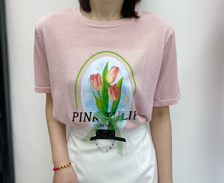 New in early summer! [Feimao (Yimao)] craft ice silk versatile fashion blouse (only selling blouses) 1022# LSL