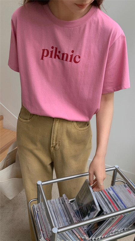 New in early summer! [feeding] casual letter printed short sleeve T-shirt ys1-ys3-8886# cqw