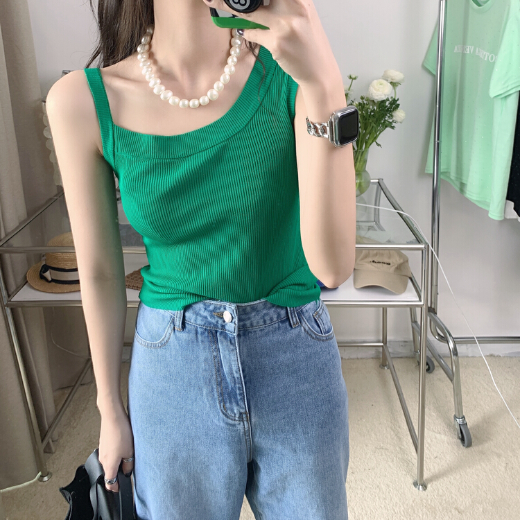 現貨!初夏上新!【VANESSA】設計款純色百搭背心/吊帶  6095#  OZQ