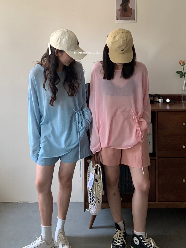 New in early summer! [B plus] elastic waist, slim and loose casual shorts 22-9275-2# HBx