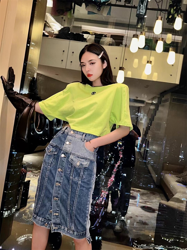 Original price 108.99! New year in early spring! [ESU] Korean high waist denim skirt 1050# ozq