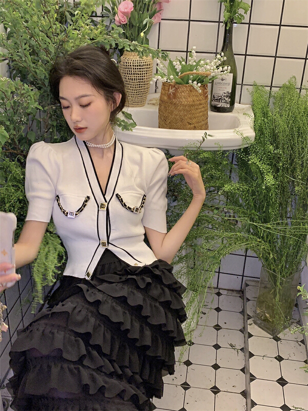 [yes] Korean color contrast versatile shirt 55023# ozq