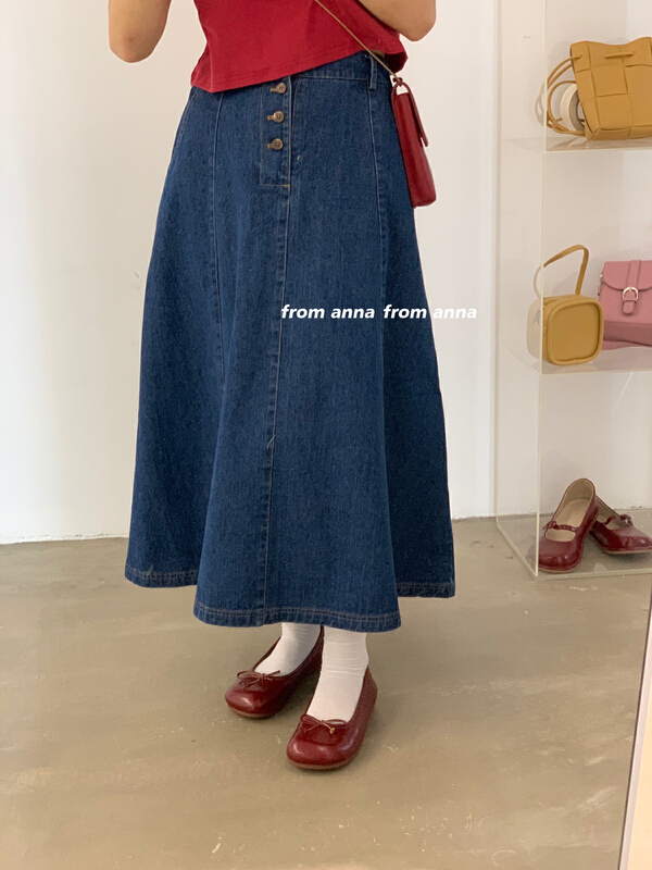 [from Anna] Korean casual slim denim skirt 6048-1# LSW