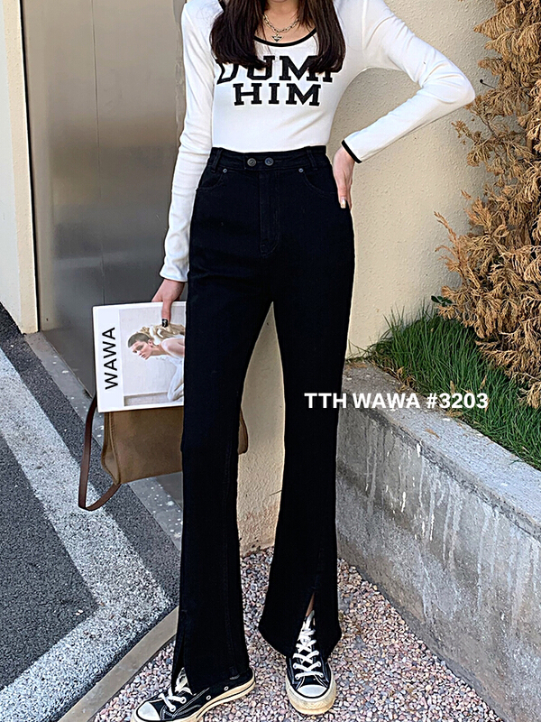 New year in early spring! [Wawa] it's extremely thin. It's recommended to wear high waisted, split and slightly flared jeans 3203# XYJ