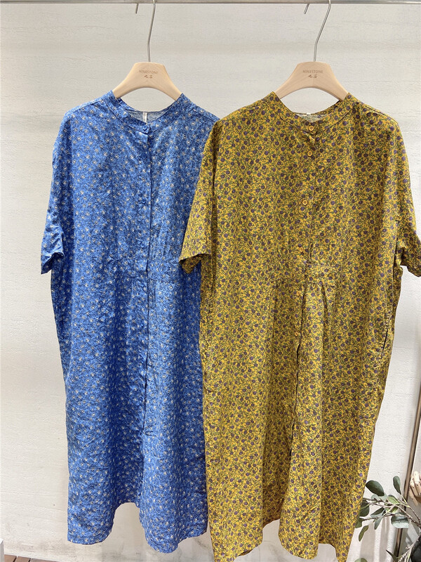[ninestone nine stones] broken flower lady dress 79919# L