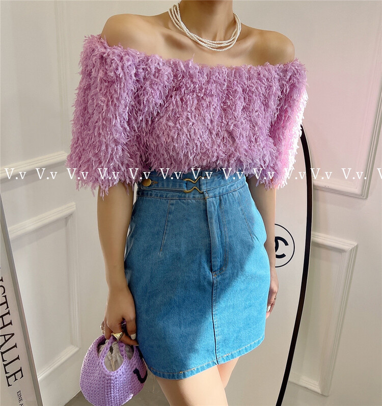 [v.v] Korean version comfortable and slim denim skirt 9913# cqw