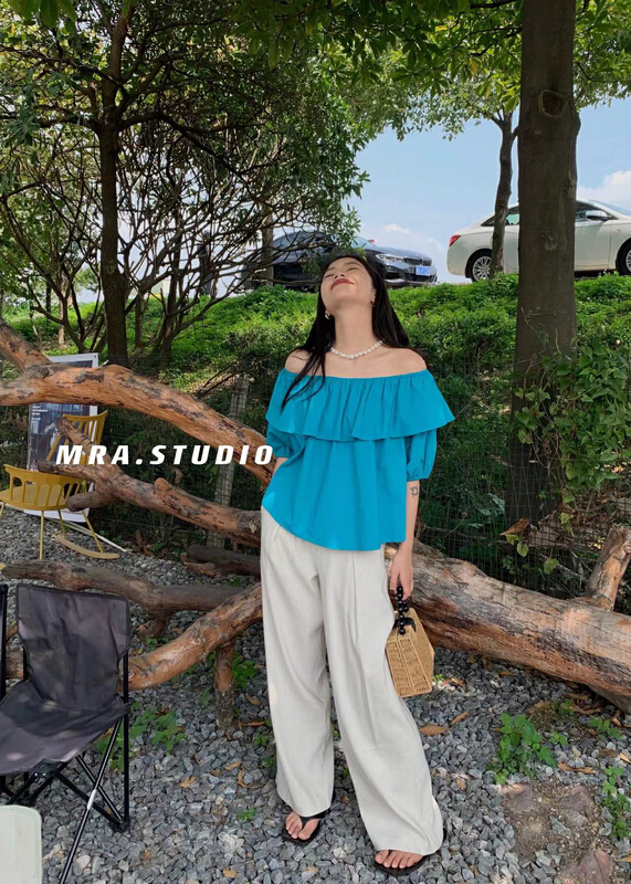New in early summer! [MRA] comfortable cotton linen high waist slim casual pants (with belt) j2196# zxl