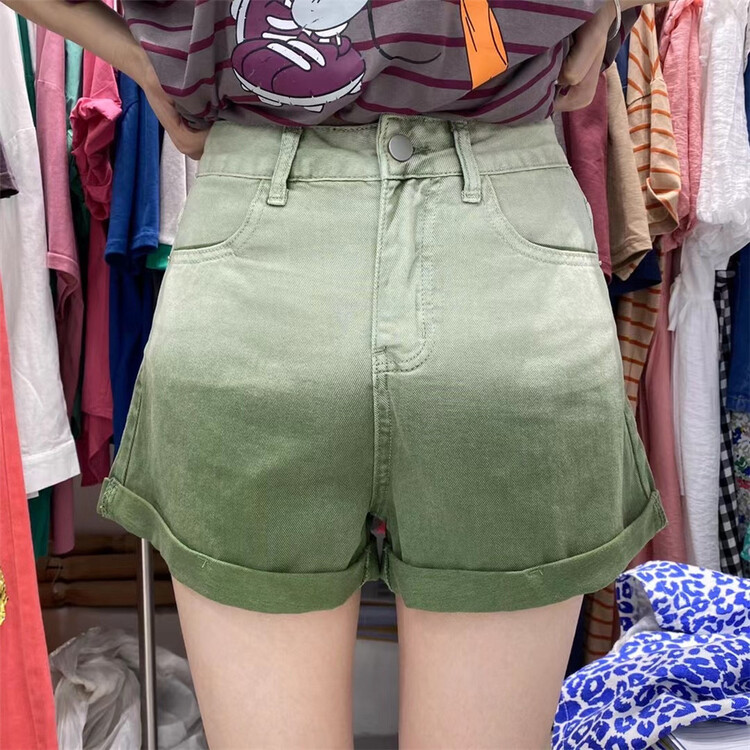 [Chen] Korean casual gradient skinny denim shorts ys1-6755# cqw