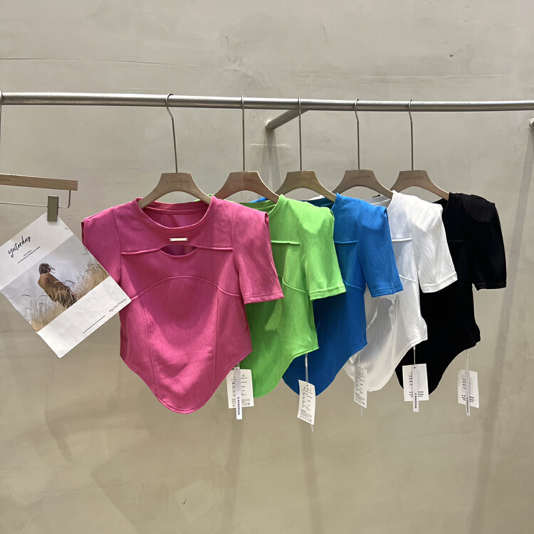 New year in early spring! [o.shazidian] niche design sweet cool Spice Girls short sleeve T-shirt 1383\csx
