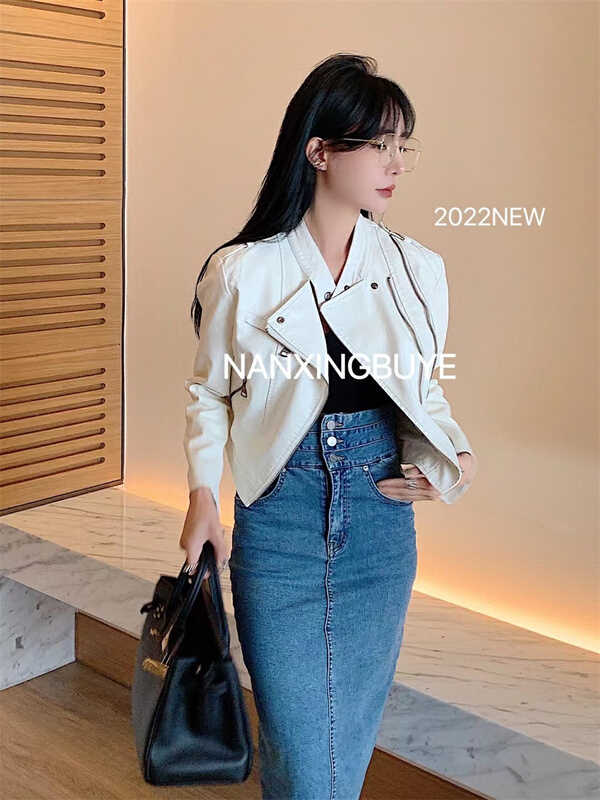New year in early spring! [nxby] short style leather jacket ys1-7979# jhy