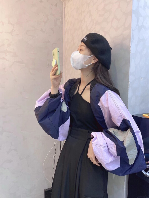 goods in stock! New in early summer! [hongniuniu] Korean color blocking sunscreen jacket 9577# XYY