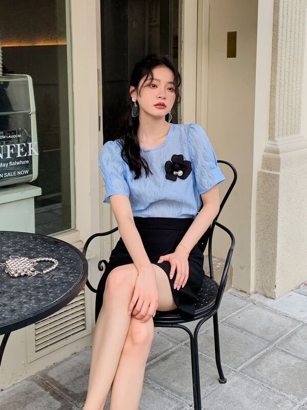 [Hanna including that] temperament fashion versatile shirt m10019# XJ