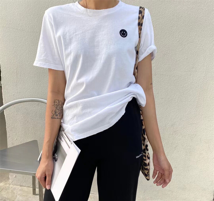 New in early summer! [one seven] Korean simple and versatile foreign style short sleeve T-shirt t6353# LSL