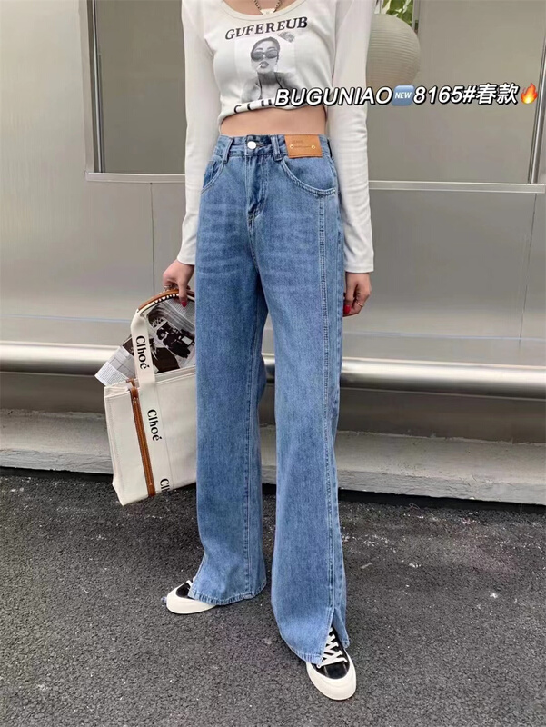 New year in early spring! [cuckoo] Korean washed leather label jeans 8165# WTT