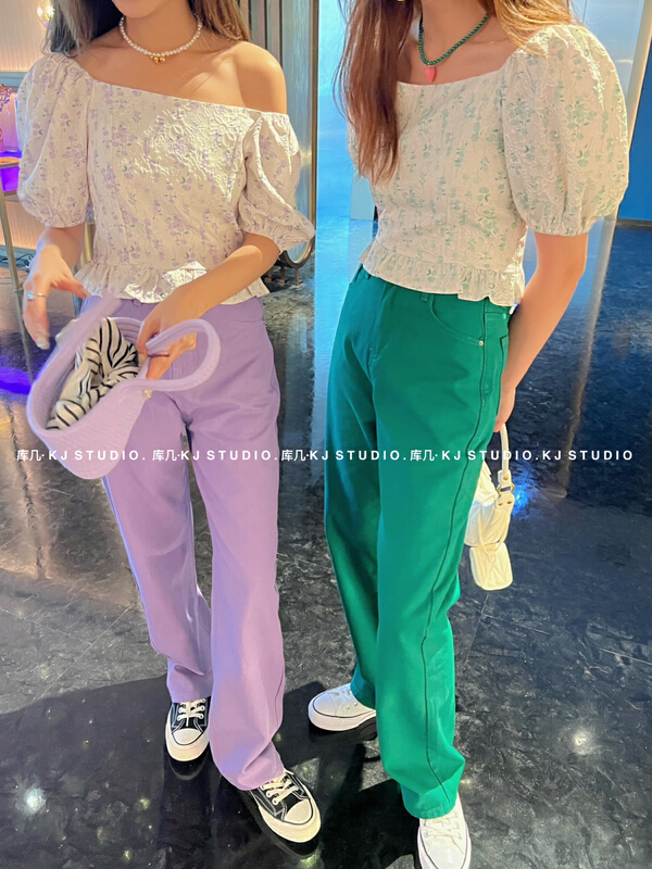 New in early summer! [kJ] Korean simple fashion jeans 5990-1# zxl